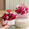 Valentine's Day Handheld Flower Bouquet Packaging Box Flowers Gift Box Envelope Calligraphy Floral Art Material Box