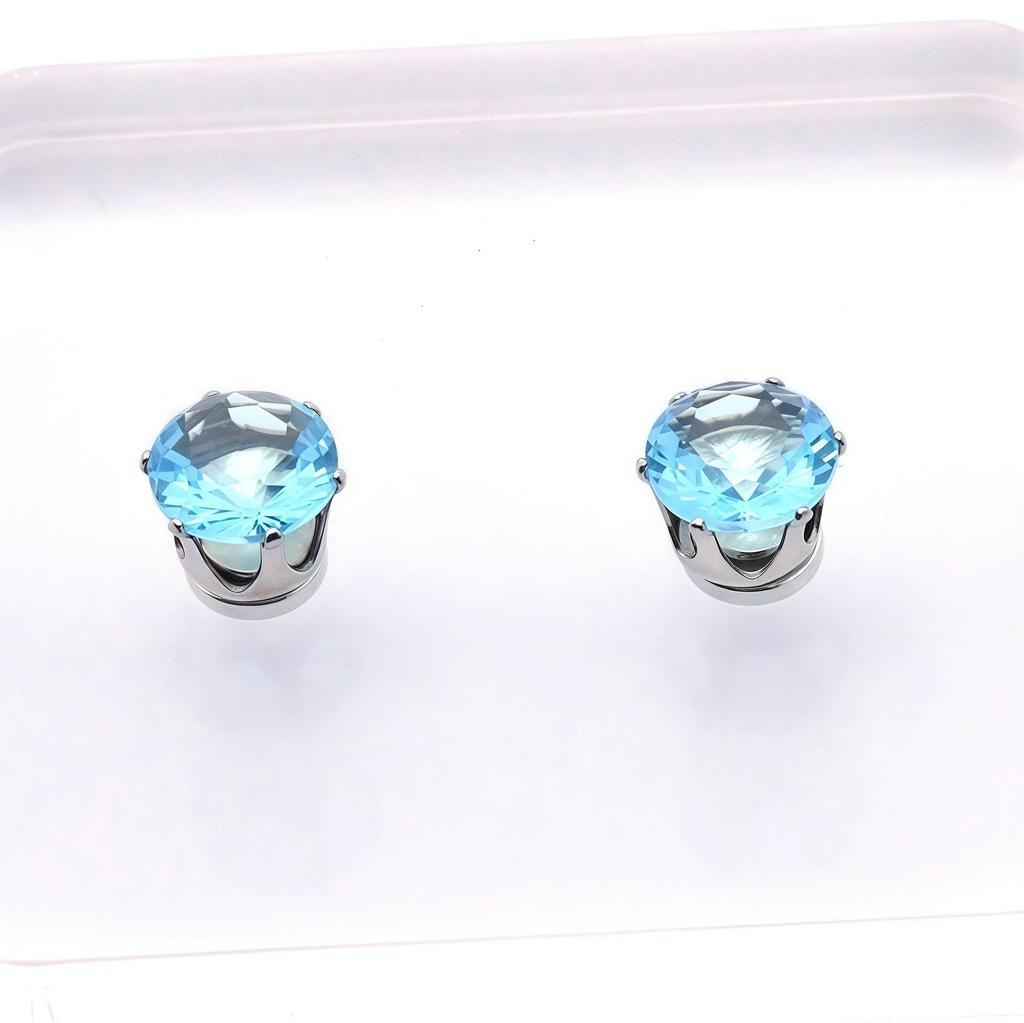 Stainless Steel Zirconia Magnetic Ear Clip - No Piercing Needed, Sparkly Hole-Free Stud for Girls