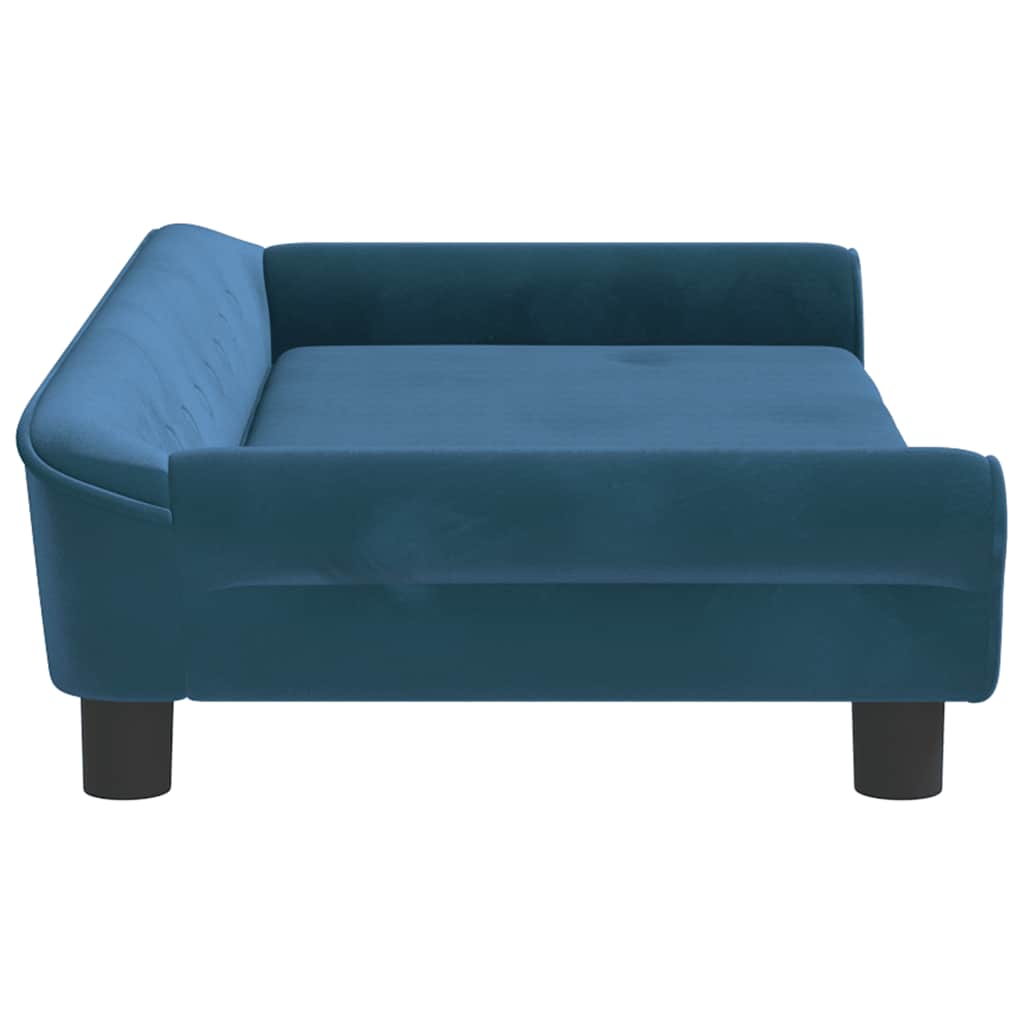 Vidaxl Sofa Dla Dzieci, Niebieska, 100X50X26 Cm, Aksamit