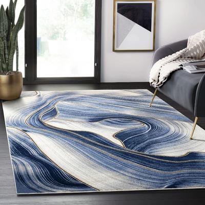 Geometric Abstract Style Carpet Soft and Carpet Living Room Sofa Coffee Table Pad Bedroom Balcony Carpet Dirt Resistant Fashion