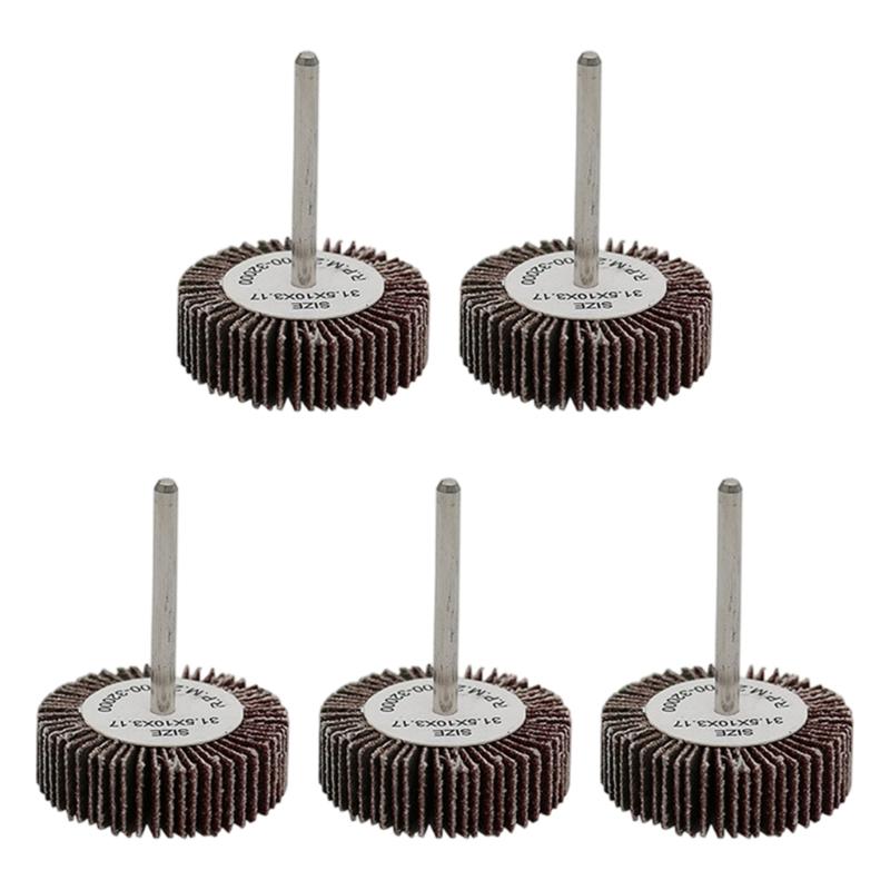 

5Pcs Professional 80 Grit Grinding Sandpaper Sanding Flap Wheels 32mm Shank Rotary Tool Accessories Quality Materials