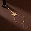 Bohemian Starfish Pearl Bracelets for Women Ladies Ocean Style Gold Color Finger Rings Bracelets Beach Party Jewelry Accessories