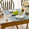 4/6pcs Happy Easter Bunny Rabbits Hydrangea Placemats, 12x18 Inch, Seasonal Spring Table Mats for Party Kitchen Dining Decoration