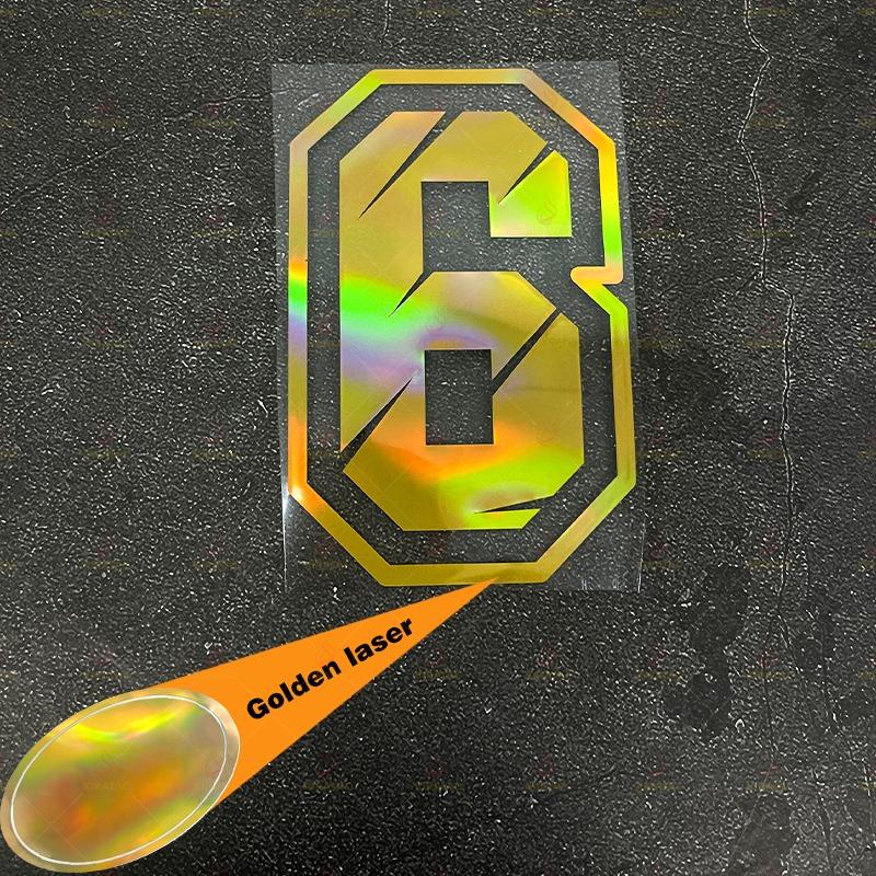 1PC Gold Laser Number 0 To 9 Motorcycle Stickers Waterproof for Motorcycle Helmet Fairing Tailbox Car Body Universal Vinyl Decal