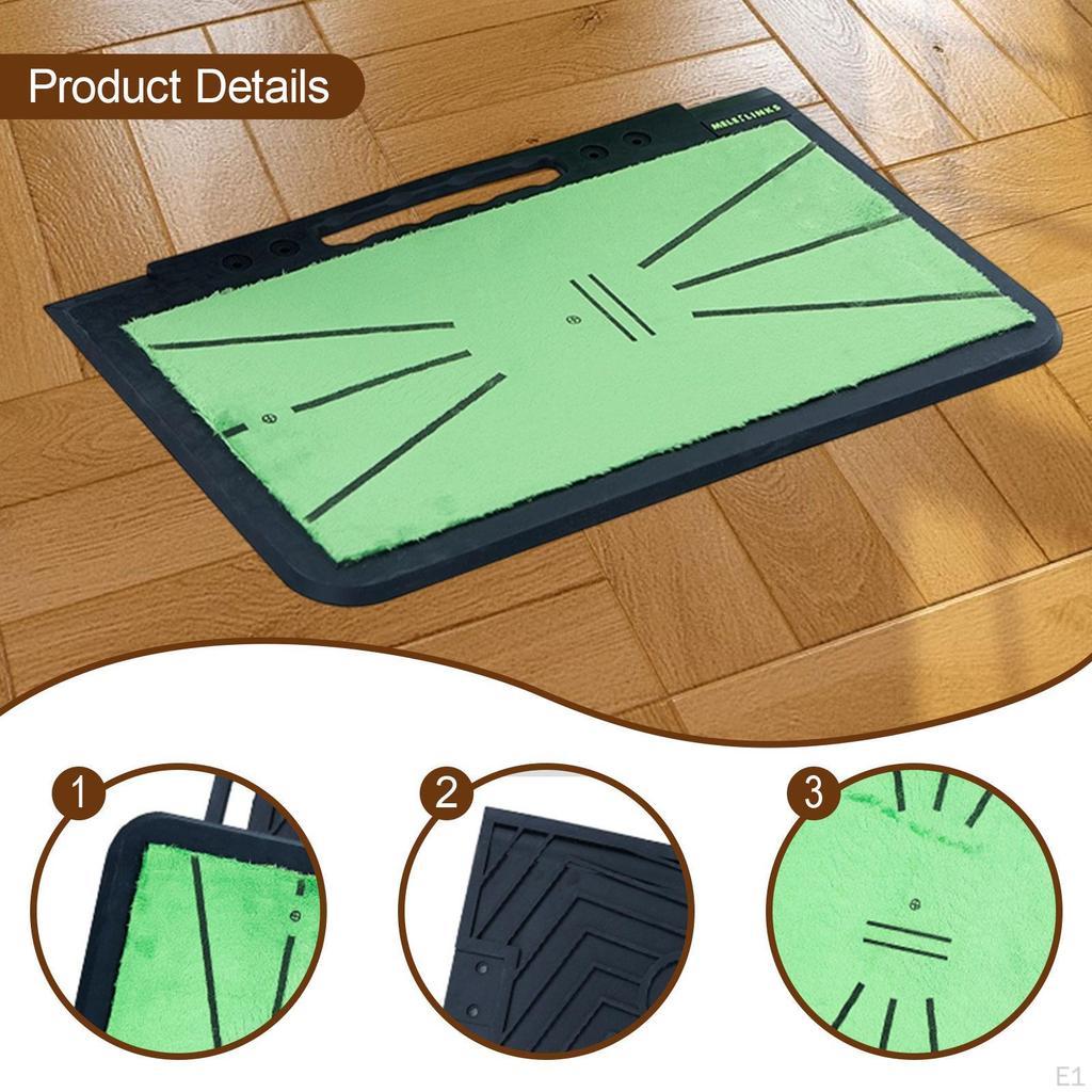 Golf Hitting Mat, Swing Training Mat with Path , Ball Impact, Chipping, And Alignment