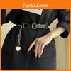 Trendy Gold And Silver Metal Chain Heart Waist Belt Chic Accessory For Adults