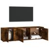 2 Piece TV Cabinet Set Smoked Oak Effect Particleboard