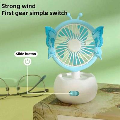 Mini Ventilador de Mano con Motor Potente Flujo de Aire Fuerte Bajo Ruido Portátil Recargable por USB Escritorio Ventilador de Refrigeración Silencioso