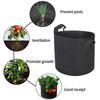 Black Felt Plant Bag Outdoor Garden Plant Grow Bag Potato Tomato Vegetable Planting Container Planters Planting Pot Accessories