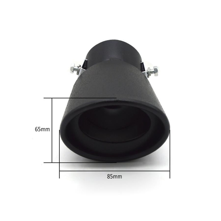 Negru 62MM Oțel Inoxidabil Automobile Mașină Țeavă de Eșapament Vârf țeavă Coadă Acoperire Toba de Eșapament Styling Auto