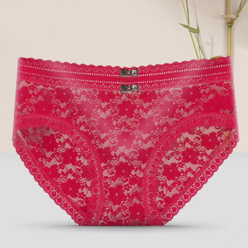 მაქმანებიანი საცვლები ქალებისთვის ნიშნების გარეშე სექსუალური და მომხიბვლელი შუა წელის დუნდულები მაღლა სუნთქვადი ბამბის შუაგულში სუნთქვადი ქალის საცვლები