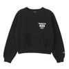 Champion Long Sleeve Reverse Weave Crew Neck Sweatshirt In Off Black Women's Fleece-Lined (CW-A005)