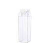 Clear with Brush Square Home Kitchen Supplies Straw Water Bottle Juice Box Milk Carton Drinkware