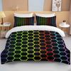 3D Geometric Hexagonal Rhombus Print Bedding Set Duvet Cover 1 Duvet Cover 2 Pillowcases Adult and Kids Bedding Set Luxury Gifts