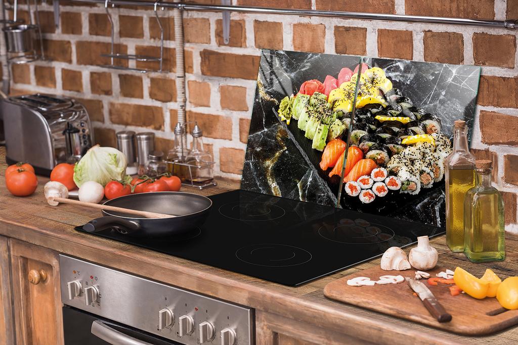 SZKLANA PŁYTA I DESKA DO KROJENIA 100x52 SUSHI