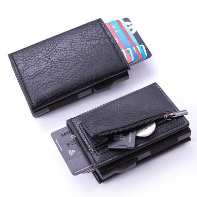 Men's Stylish PU Leather Anti-Theft Wallet with Automatic Pop-Up Card Holder