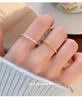Cui Yan S925 Sterling Silver Korean Twist Knot Minimalist Adjustable Ring for Women