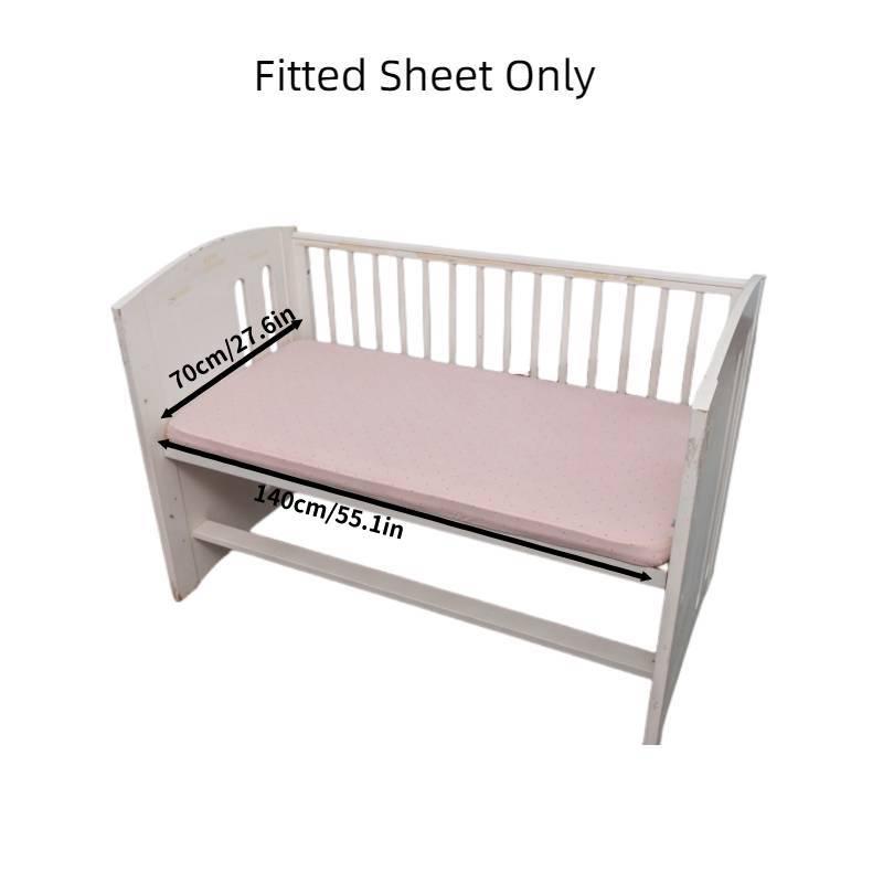 

Хлопок Чистый Детский Наматрасник для Кроватки Постельное Белье Мультяшный Рисунок Детская Простыня на Резинке Pink Star (140*70cm/55.1*27.6in)