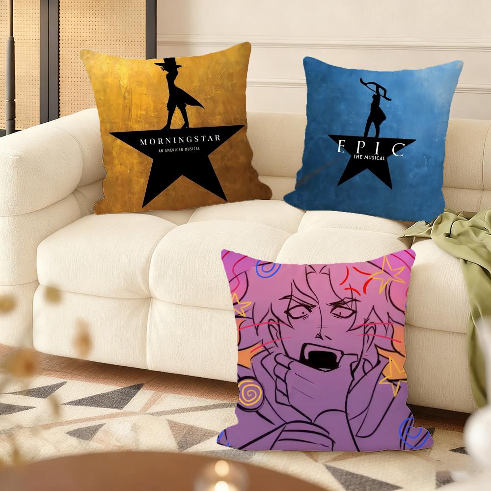 E-Epic The Musical Cushion Cover Soft Short Plush Pillow Cover Smooth Cozy Texture Aesthetic Cushion Case Home Decor