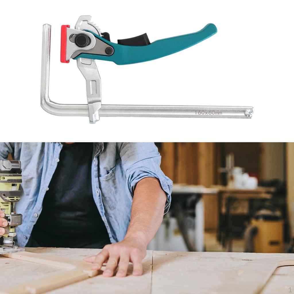 Multi-Angle Clamping Tool for Woodwork with Ratchet Guide Rail