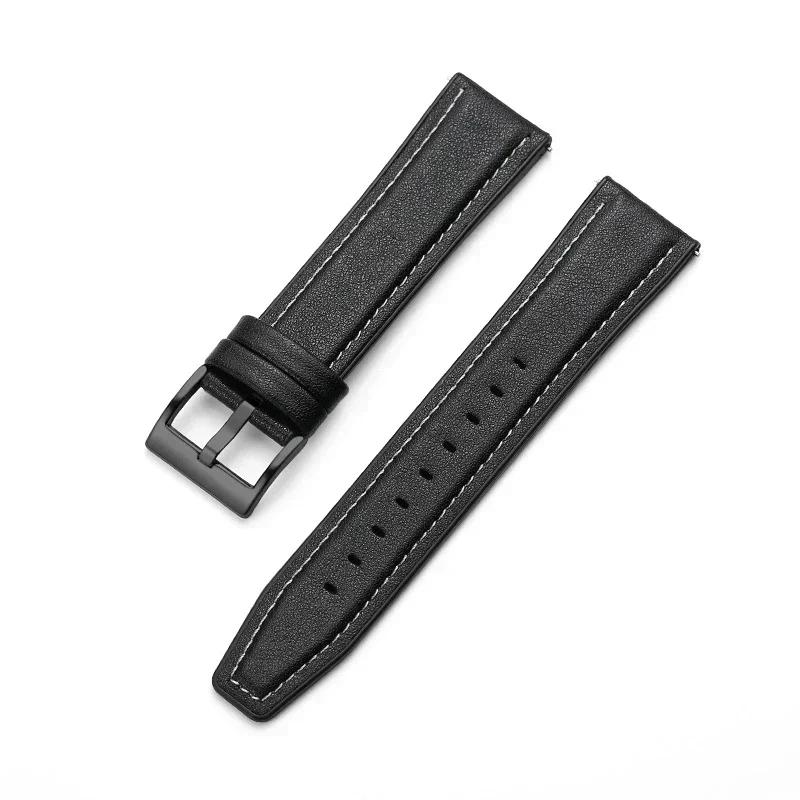 Cinturino in Pelle e Silicone da 22mm per Huawei Watch 5 GT6/5 Pro GT6/5/4/3 46mm Braccialetto Universale per Huawei GT6 Pro/GT 6 Cinturino per Orologio