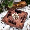 Jeu de société Hnefatafl, Échiquier Viking, Échiquier en Bois, Ensemble de Voyage Adulte/Enfant avec Boîte en Bois