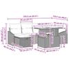 Garden Sofa Set 7 Pieces Poly Rattan