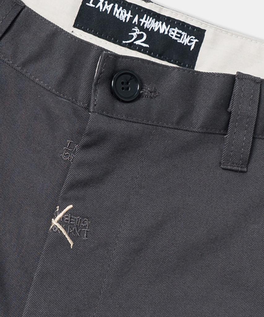 Aimnaseohyumeonbiing Logo Allover Work Pants - Charcoal