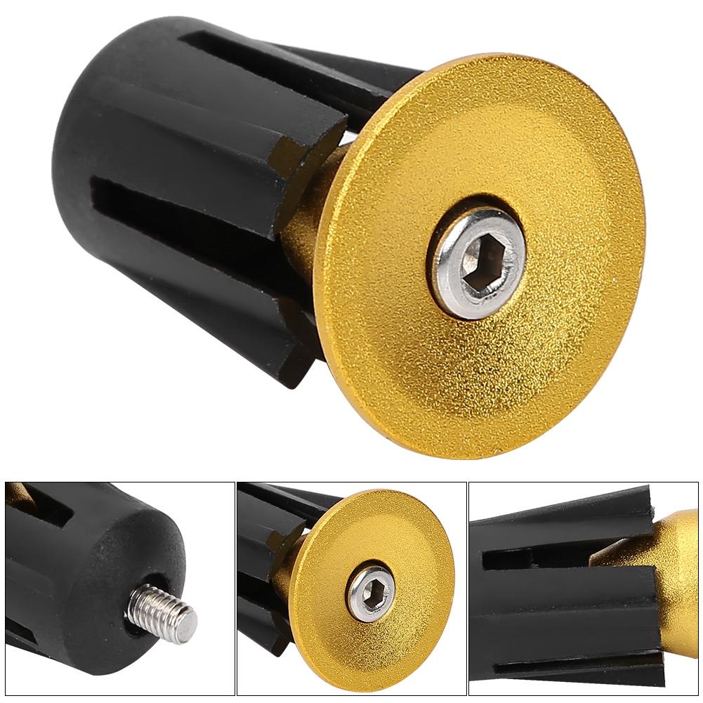 1 Pair Aluminum Alloy Bike Grips Bar End   Plug for Mountain Bike Handlebar (  color)