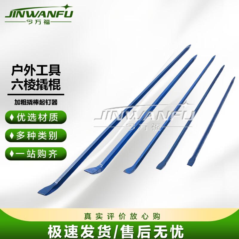 Heavy-Duty Hexagonal Pry Bar with Nail Puller