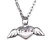 I Love Football Charm Necklace Heart Sports Fan Pendant For Soccer Lovers Casual Jewelry 43cm Chain