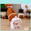 Adorable New Knitted Shell Hat Gnome Figurine Holding Wood Sign For Home Decor