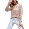 Pullover Langarm-Twist-Strickpullover für Damen
