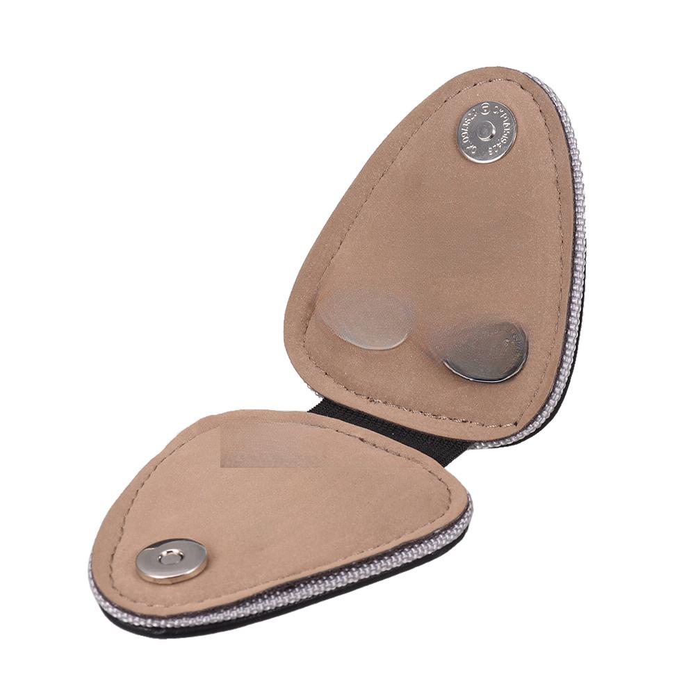 Guitar Picks Holder Case Bag PU Synthetic Leather with 6pcs Celluloid Picks String Instrument Accessories