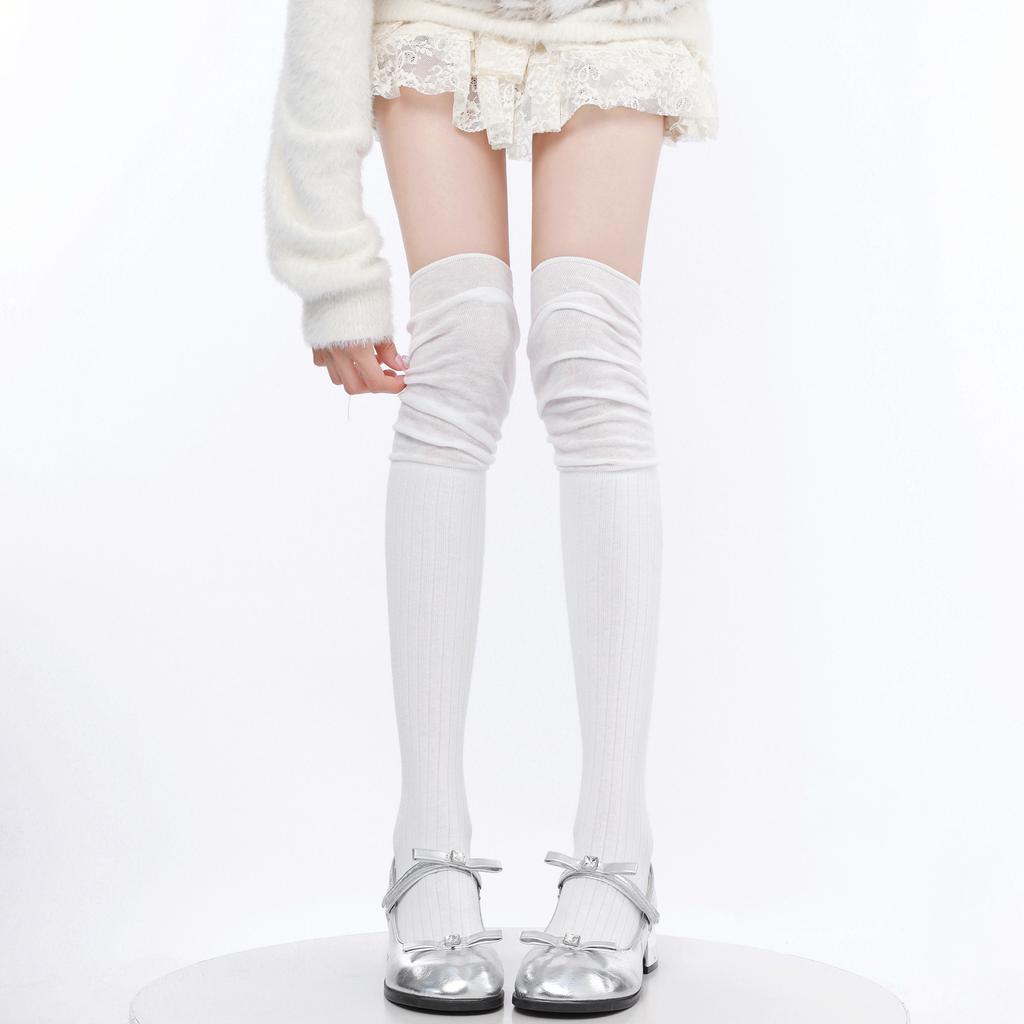 Autumn and winter casual patchwork over-the-knee socks, trendy long tube socks, knee pads, Korean style, popular and simple jk Socks
