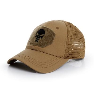 New Tide Cool Skull Multicam Operators Mesh Baseball Cap Men Fitted Cap Tactical Good Quality Breathable Outdoor Sports Dad Hat