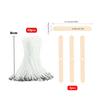 Lot de 53 mèches de bougie en coton ciré avec support, mèches de bougie originales sans fumée, noyau en cire d'huile de soja tissé