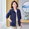Elegant Mid-Aged Women's Thin Autumn Windbreaker Jacket