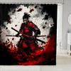 Boys Girls Japan Style Shower Curtain Japanese Geisha Bath Curtain Cherry Blossoms Bathroom Accessories Kids Teens
