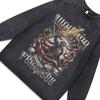 European And American High Street Vintage Vintage Printed Long Sleeve T-Shirt Men'S And Women'S Oversize Base Shirt Top