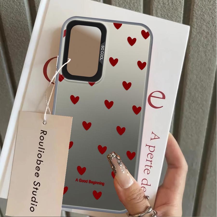 Fashion Love Heart Phone Cover Case for Samsung Galaxy A24 A25 A12 A26 A31 A17 A20s A15 A16 A35 A21s A23 A13 A14 A34