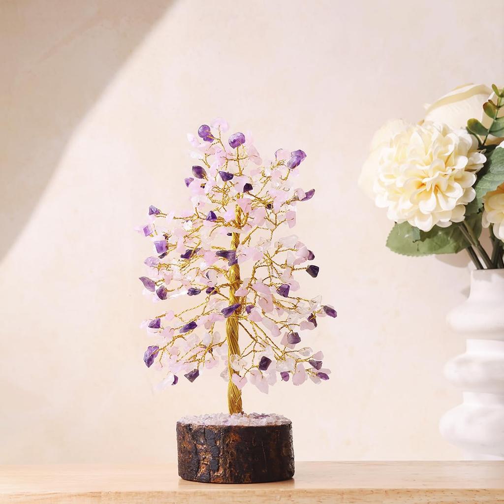 300 Beads Crystal Feng Shui Tree, Showpiece For Home Décor - Peace & Calming