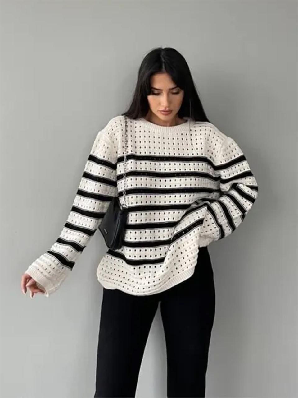 

Cinemore весна-осень женский свитер однотонный свободный повседневный пуловер теплый базовый топ с длинным рукавом и круглым вырезом вязаный джемпер свитер One Size белый