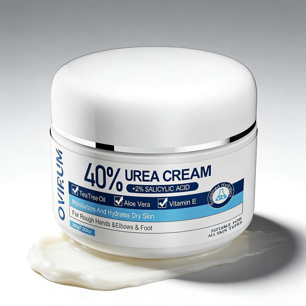 40% Urea Cream+2% Salicylic Acid, For Very Dry Heel And Hand, With Vitamin E, Exfoliating And Moisturizes & Smooths-200G