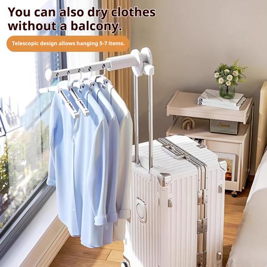 Folding Clothes Drying Rack Collapsible Travel Clothes Rack 5-Hole Windproof Portable Drying Rack for Laundry RV Traveling Cruise Ship