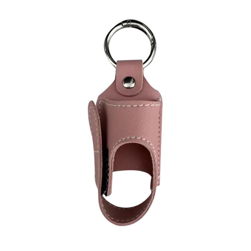 Convenient PU Leather Inhaler Travel Case Portable Holder for Daily Use and Indoor Activities with Metal Buckle