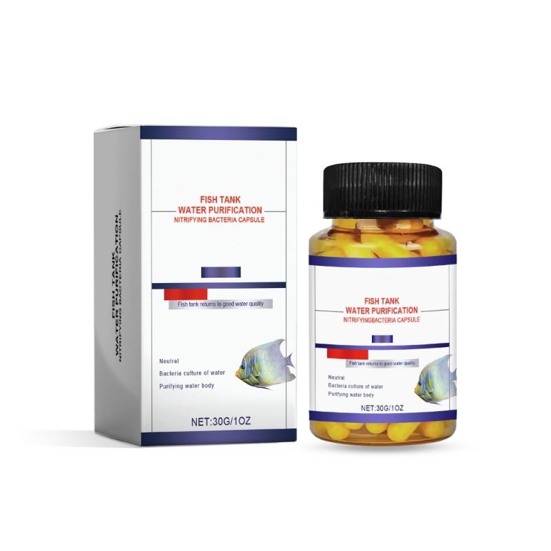 

Fishtanks Water Purification Capsules Gentle Safe Water Clarifying Solution Purifiers All Type Aquariums Clean Health