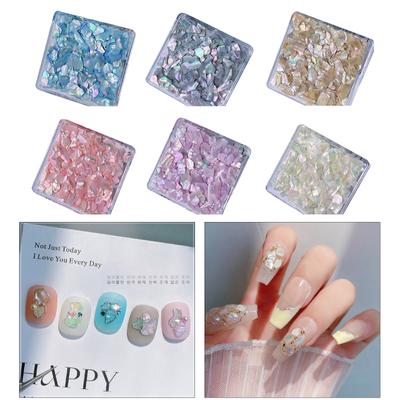 Nagelschmuck Muschel Nagelschalenstücke Nagelschalenfragmente Nagelschmuck Beauty-Dekoration für Nagelspitzen Beauty-Tool