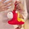 Cartoon Plush Horse Keychain Mascot Zodiac Pony Figurine Pony Keychain  Festival Ornament