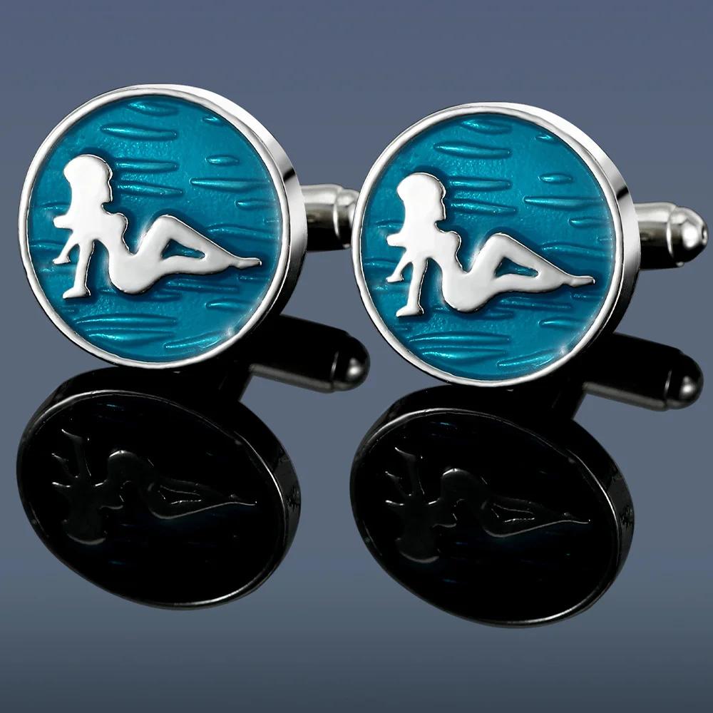 

Новое поступление Модные запонки Мужские Циркон Пляжная красота Живопись Личность Металлические пуговицы для манжет Высококачественные аксессуары для рукавов костюма green